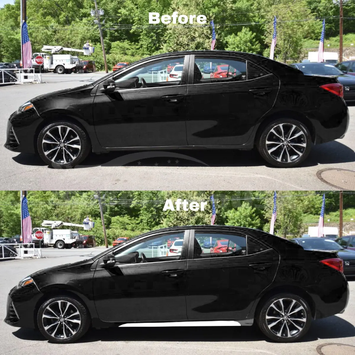 Fit 2014-2019 Toyota Corolla Trd Pro Style Jdm Side Body Skirts (Glossy Black & White) 1