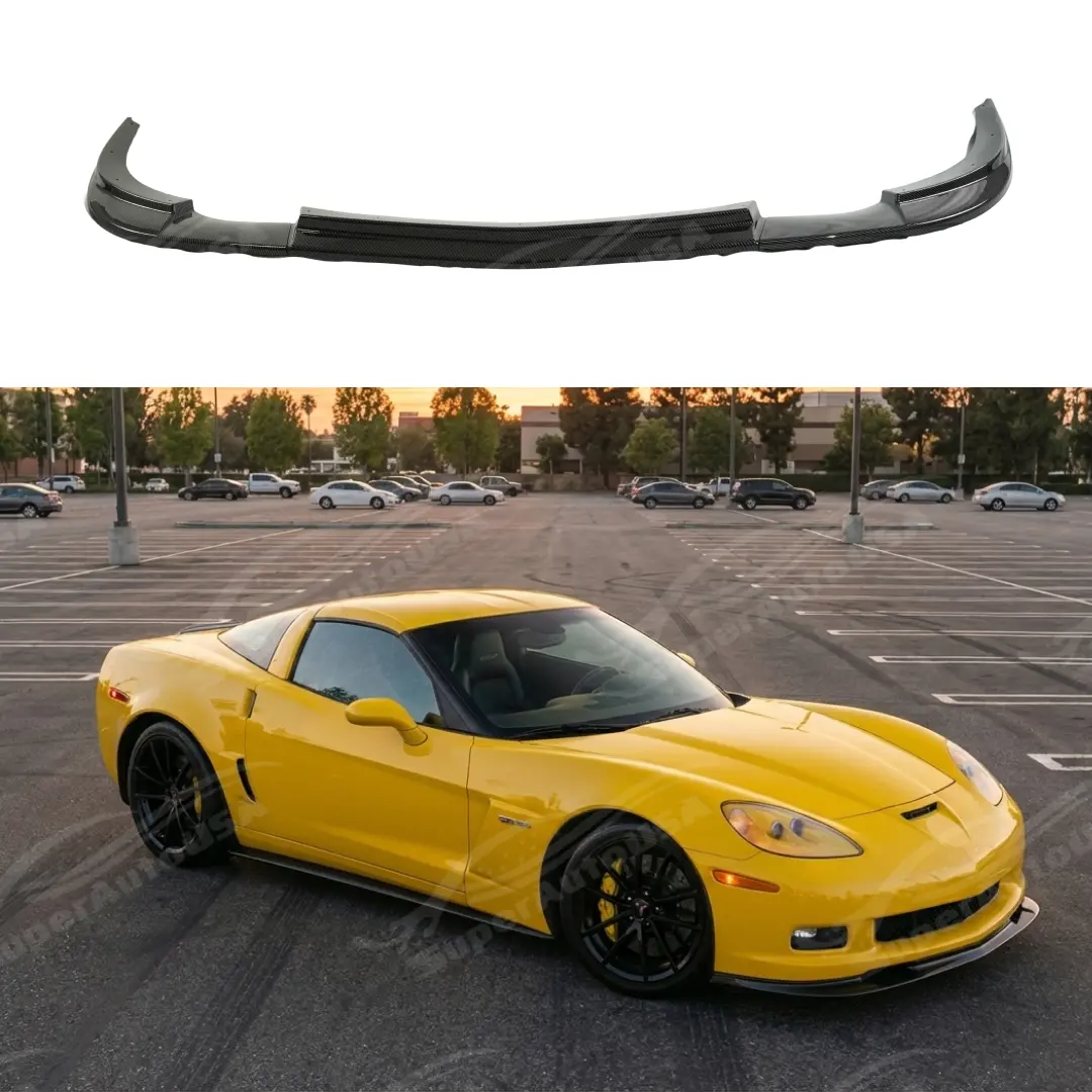 Zr1 Style Front Bumper Lip Splitter For 2005-13 Chevy Corvette C6 1