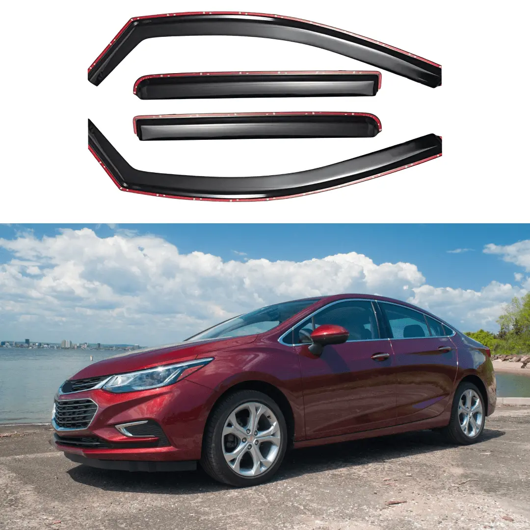 Fits Chevrolet Cruze 2016-2019 In-Channel Window Vent Visor Rain Guard Shade Deflector 1