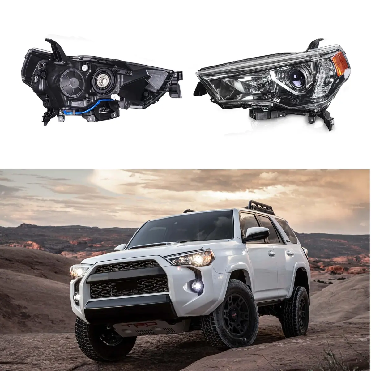 Fits 2014-2024 Toyota 4Runner Oe Style Head Light Sequential Assembly 1
