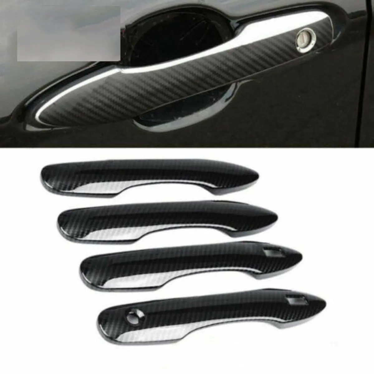 Fit 2018-2023 Toyota Camry Door Handle Cover Trim (Carbon Fiber Print) 1