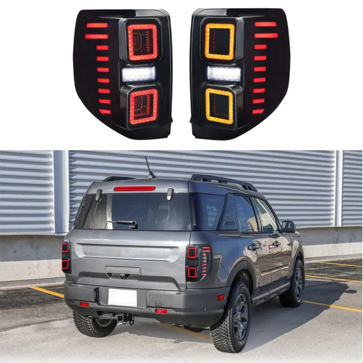 Fits 2021-2024 Ford Bronco Sport Full Led Raptor Style Taillights Sequential Assembly 1