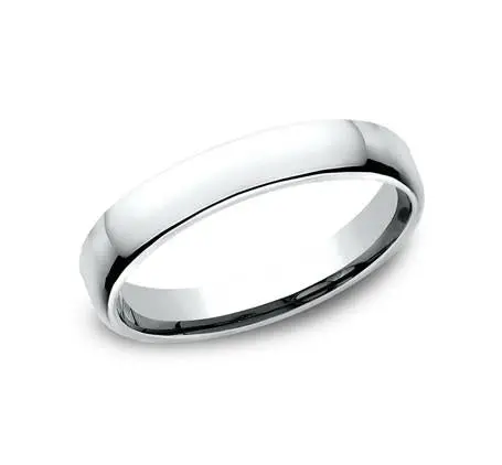 14K White Gold 3.5Mm Euro Comfort Wedding Band Size 8 1