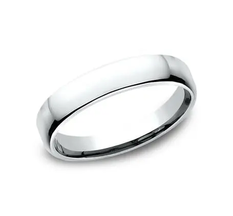 14K White Gold  4.5Mm Comfort Fit Wedding Band Size 9 1
