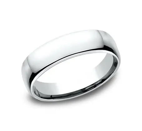 14K White Gold 5.5Mm Comfort Fit Wedding Band Size 8 1