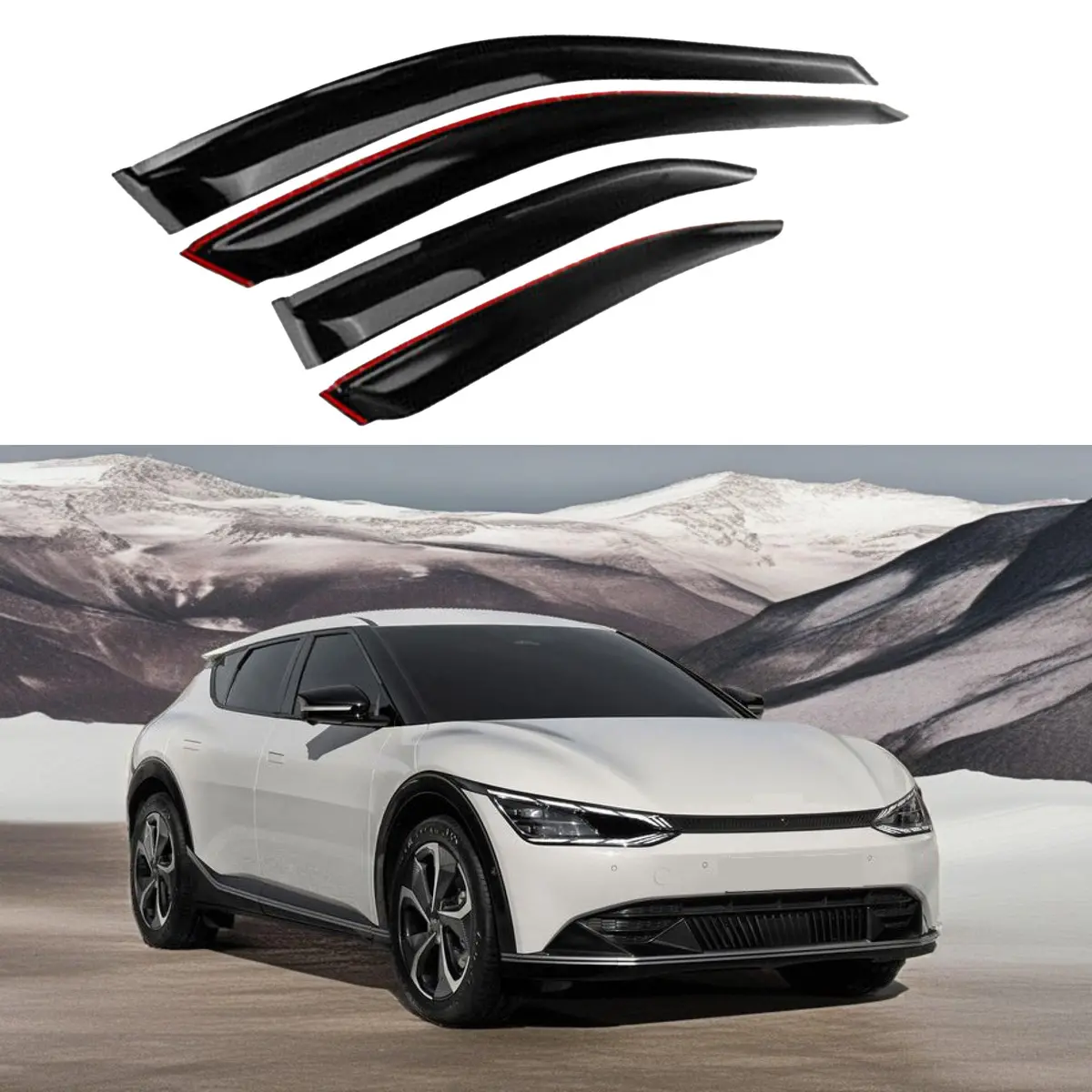 For 2023-2025 Sportage Jdm Style Rain Sun Guards Window Vent Visors 1