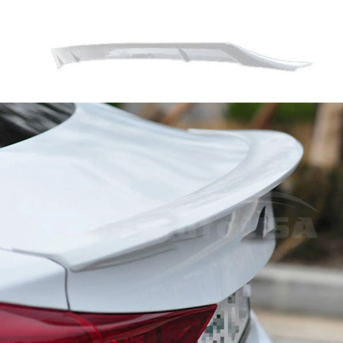 For Hyundai Elantra 2017-2020 Jdm Mugen Rear Trunk Wing Spoiler (Super White) 1