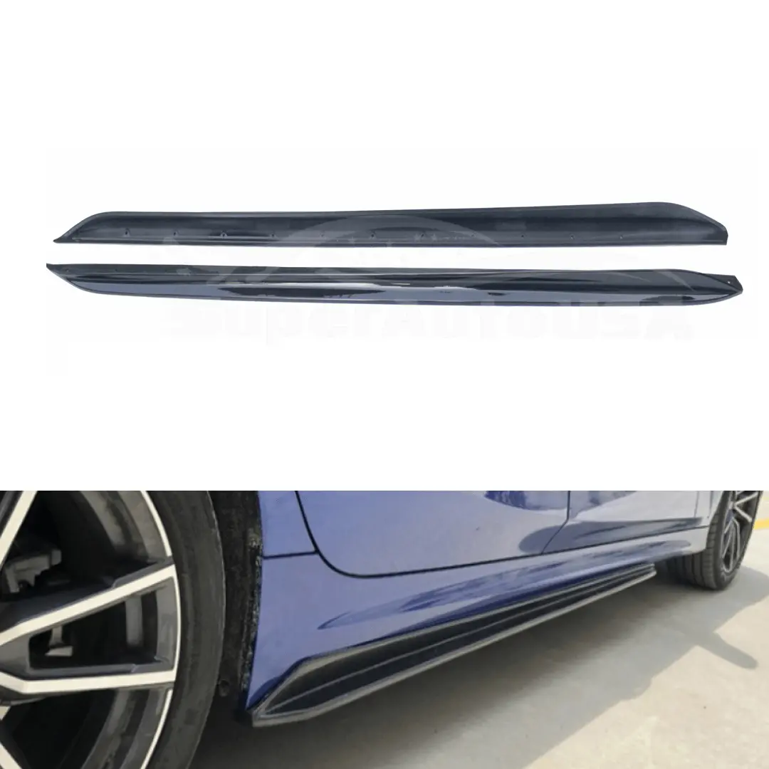 Fit 2019-2022 Bmw 3 Series G20 M340i Performance Bumper Style Side Body Skirts (Black) 1