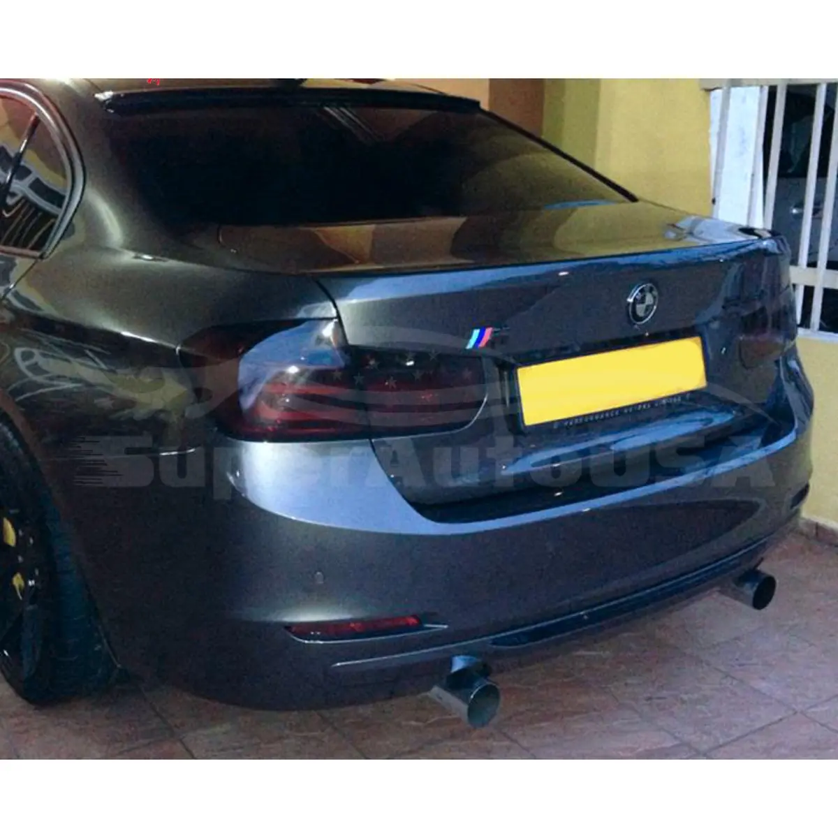 Fit 2012-2018 Bmw 3 Series F30 Abs Black Rear Roof Window Visor Spoiler 3D Jdm 1