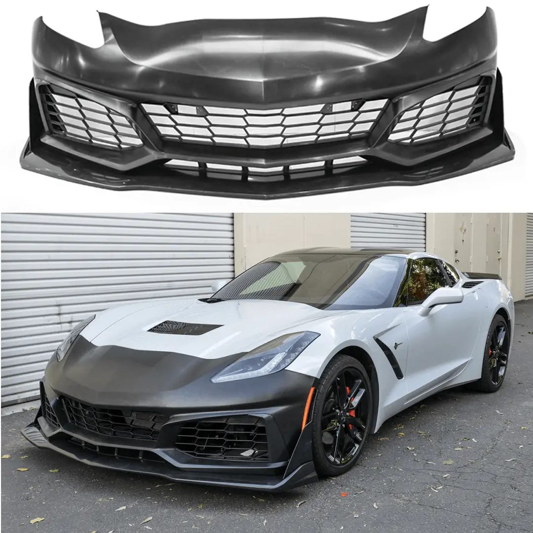 Fits 2014-2019 Corvette C7 Zr1 Style Front Bumper Kit 1