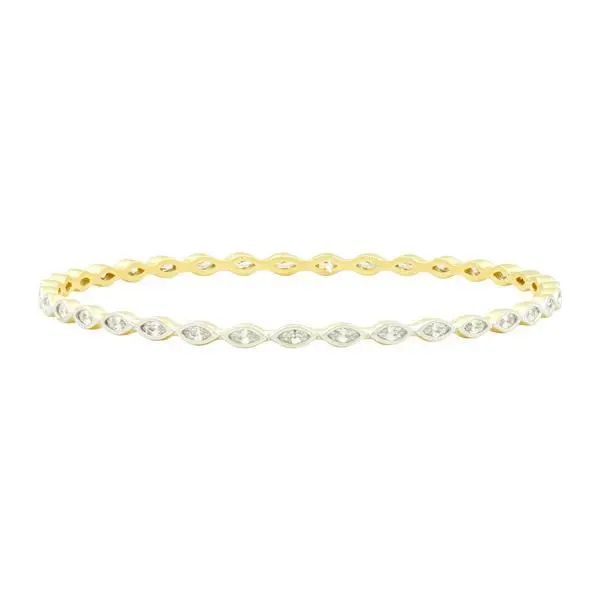 Frieda Rothman Fleur Bloom Empire Marquise Stone Slide - On - Bangle 1