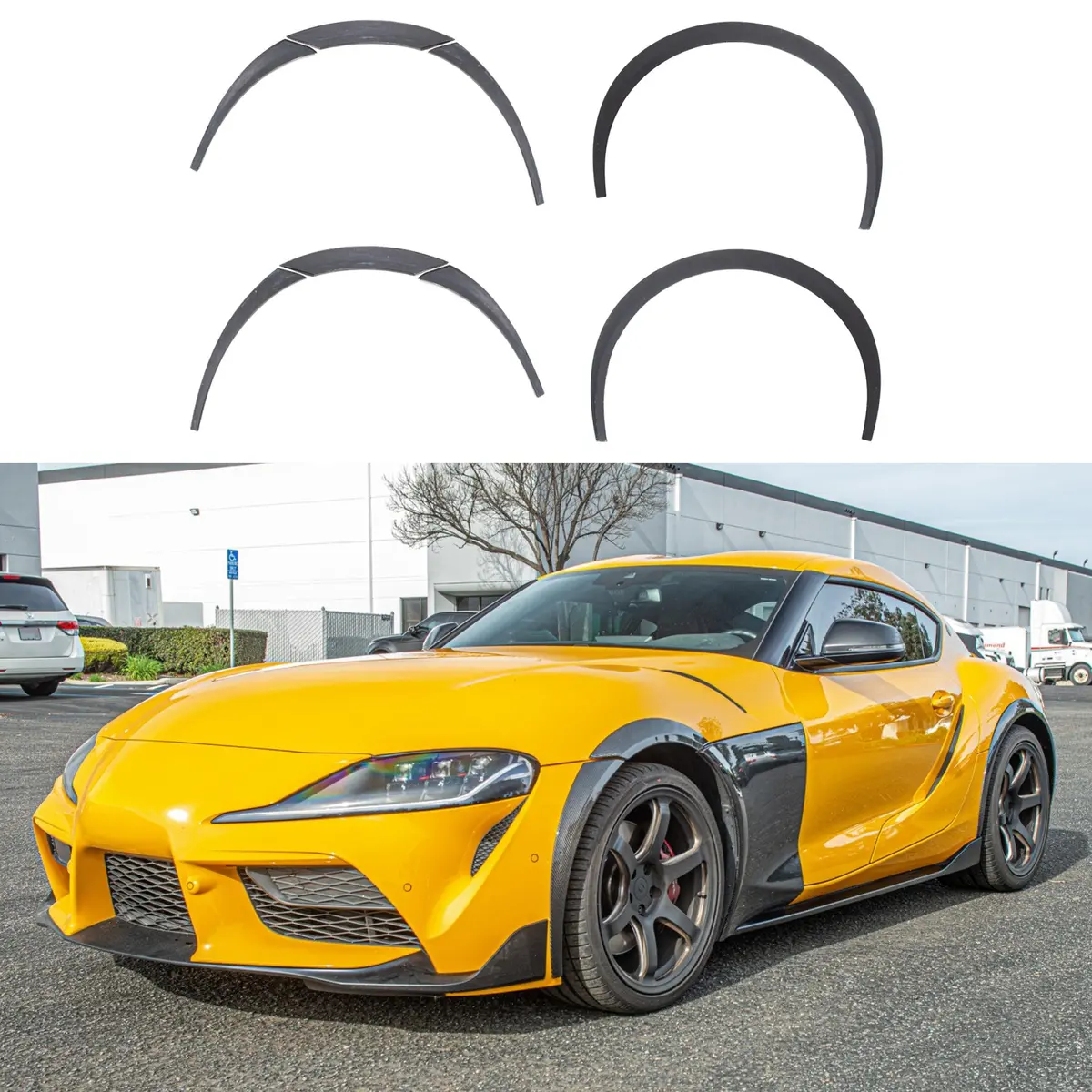Fits 2020-Up Toyota Gr Supra Carbon Fiber Add-On Side Fender Flare 1