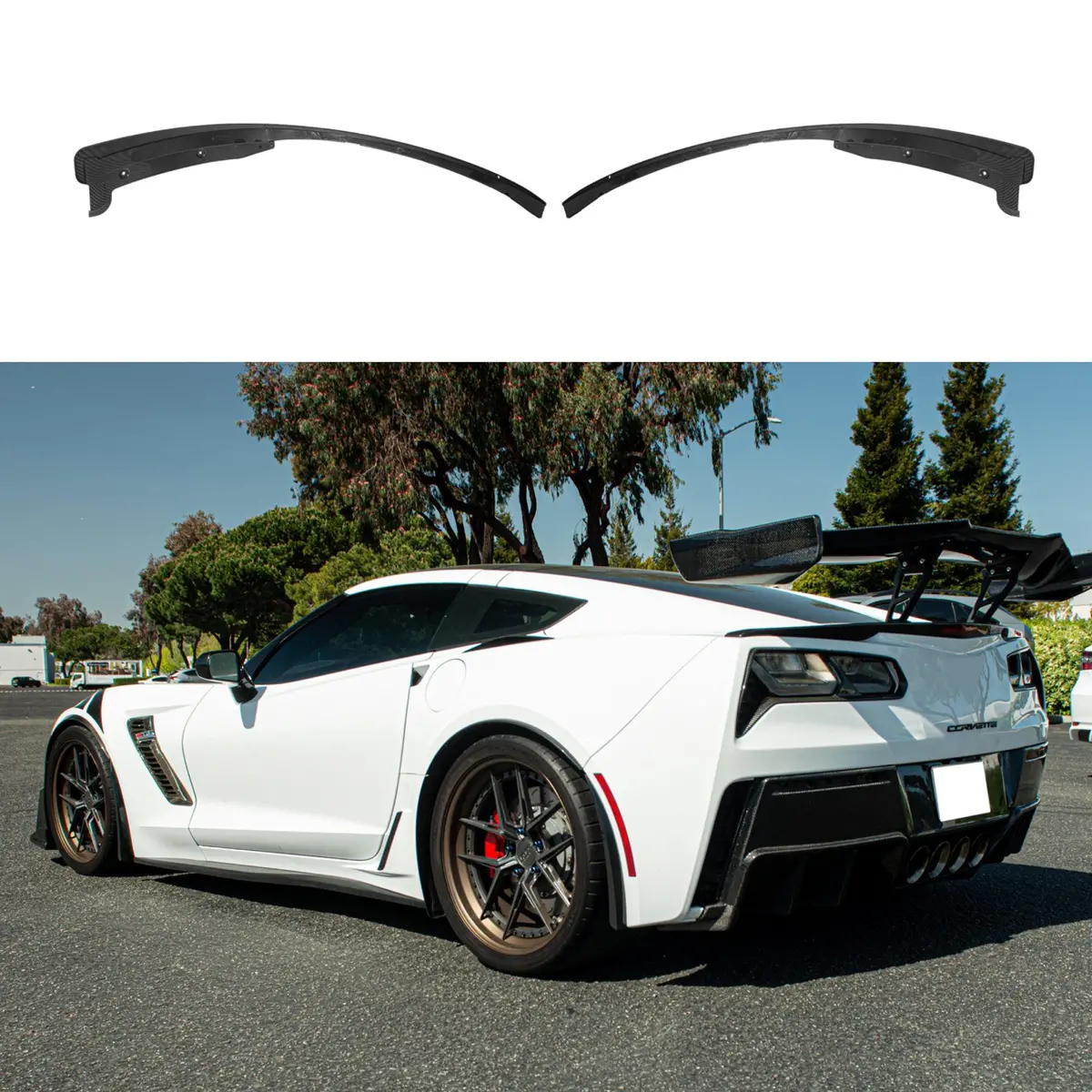 Fits 2014-2019 Chevrolet Corvette Rear Quarter Fender Flare Trim Cover 1