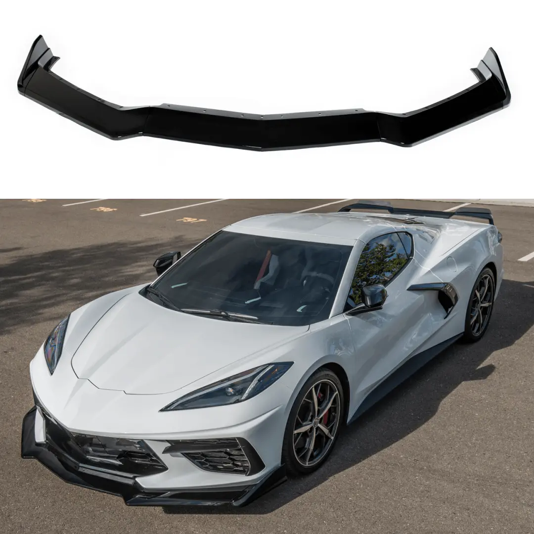 2020+ Chevrolet Corvette C8 Stingray - Extended Front Lip Splitter 1