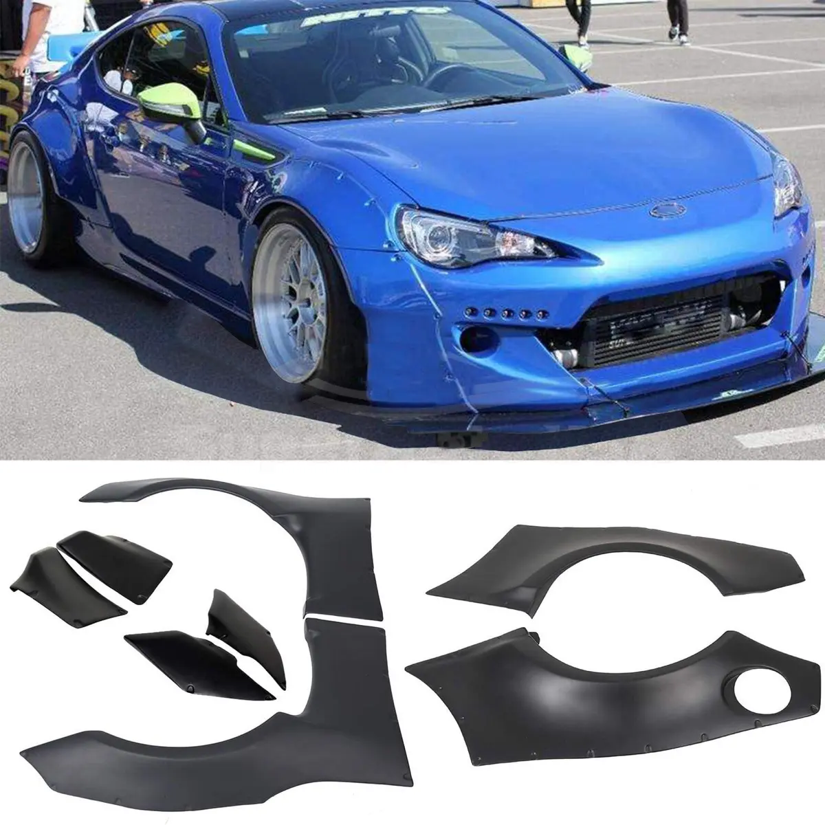 Fit 2013-2022 Subaru Gt86 Brz Fr-S Wide Body 8Pc Fender Flares Cover 1