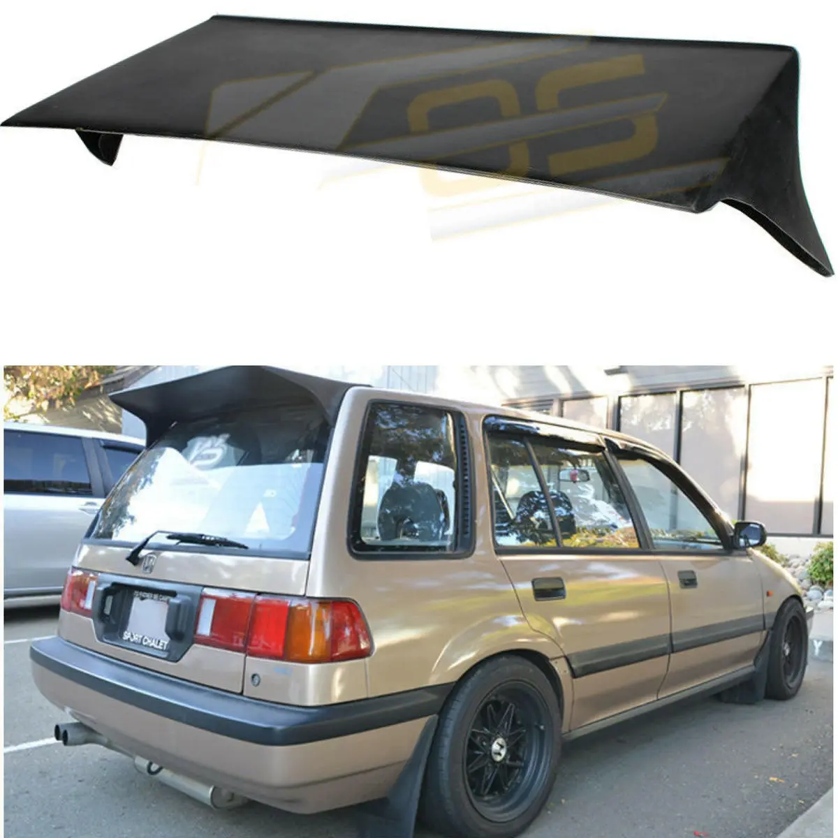 88-91 Honda Civic Wagon J's Style | Rear Roof Spoiler 1