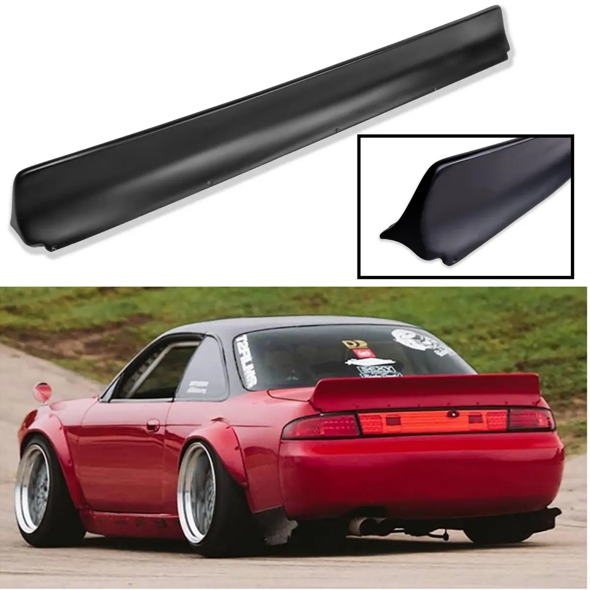 For 1995-1998 Nissan 240Sx S14 Coupe Eos Bunny Style Jdm Rear Trunk Lid Wing Spoiler 1