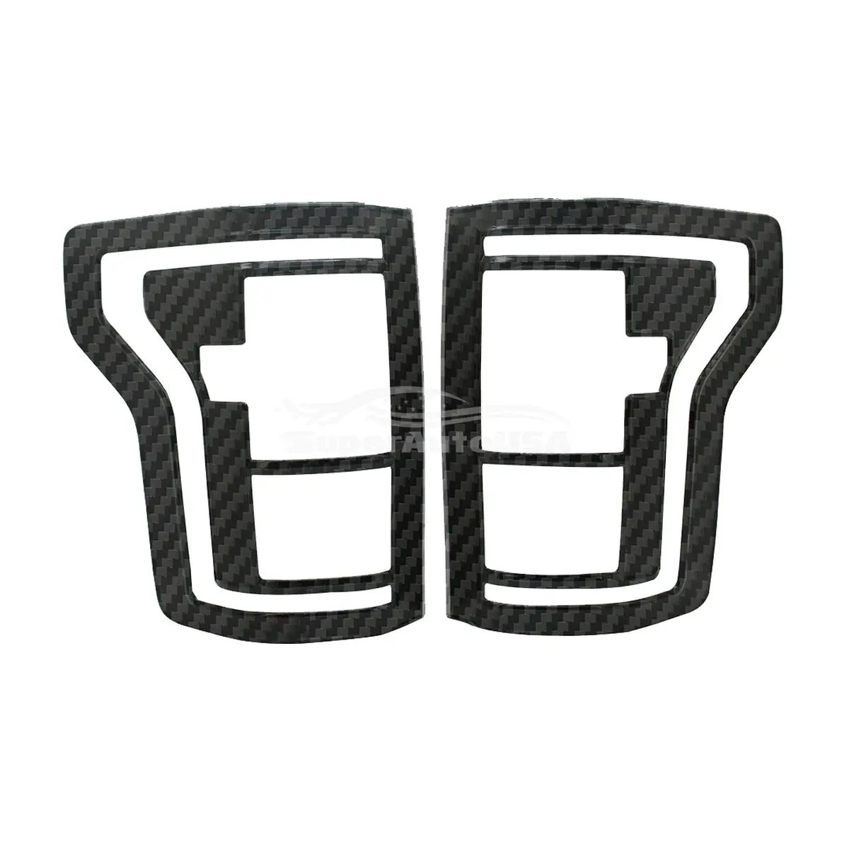 Fits 2015-2017 Ford F150 Xl/Xlt Truck Taillight Trim Cover (Carbon Fiber Print) 1