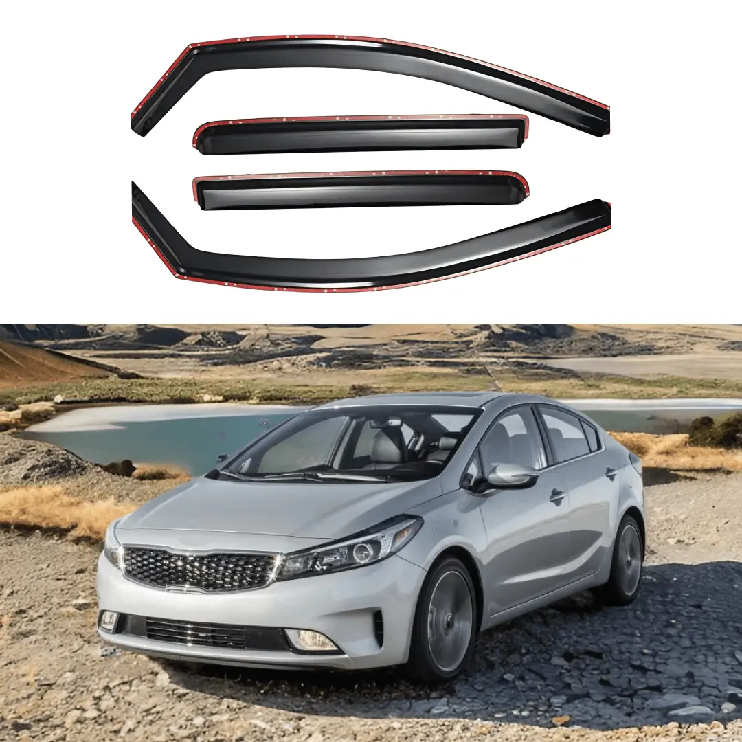 For 2014-18  Forte Sedan | In-Channel Vent Window Visor Rain Wind Guard Deflectors 1