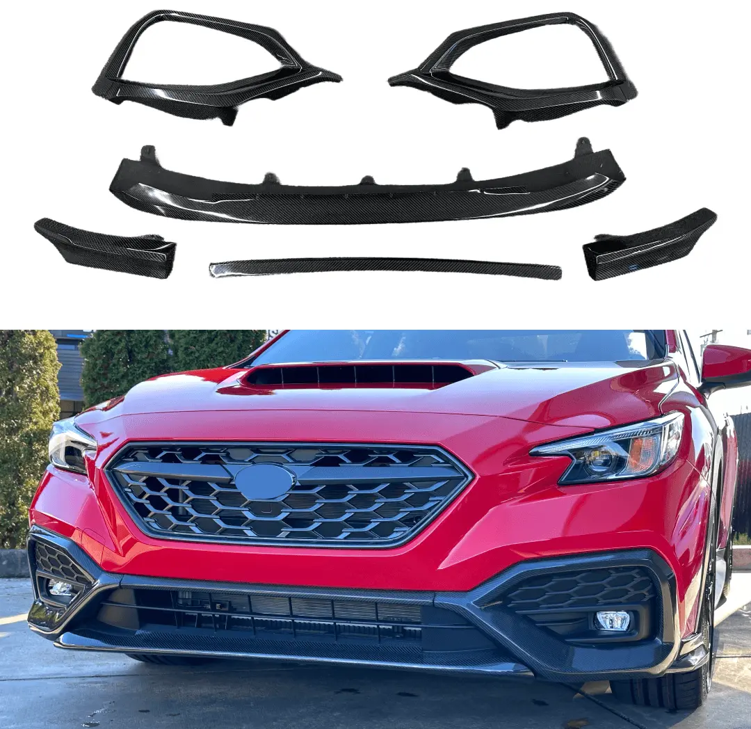 2022-2026 Subaru Wrx Vb - Carbon Fiber Front Bumper Trim Covers - Full Set 1