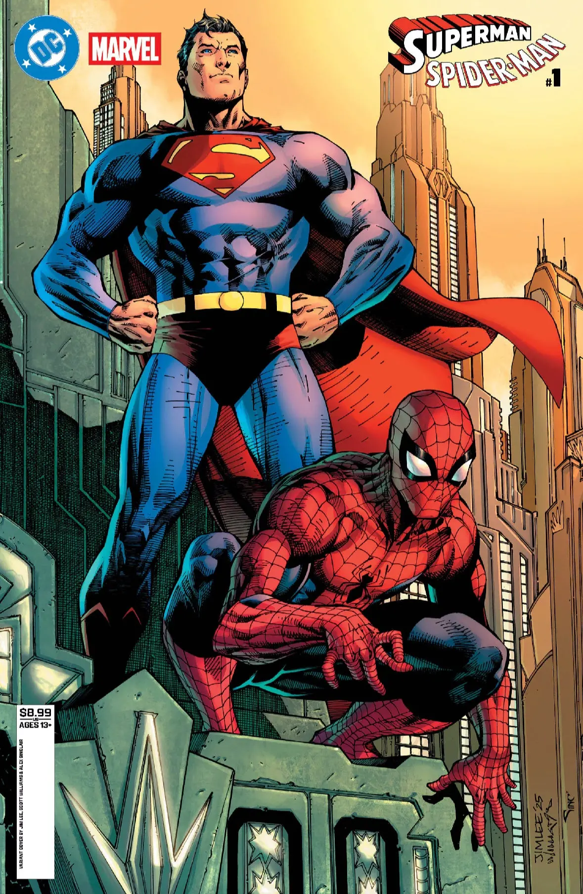 Dc's Superman/Spider-Man #1 Jim Lee Var 1