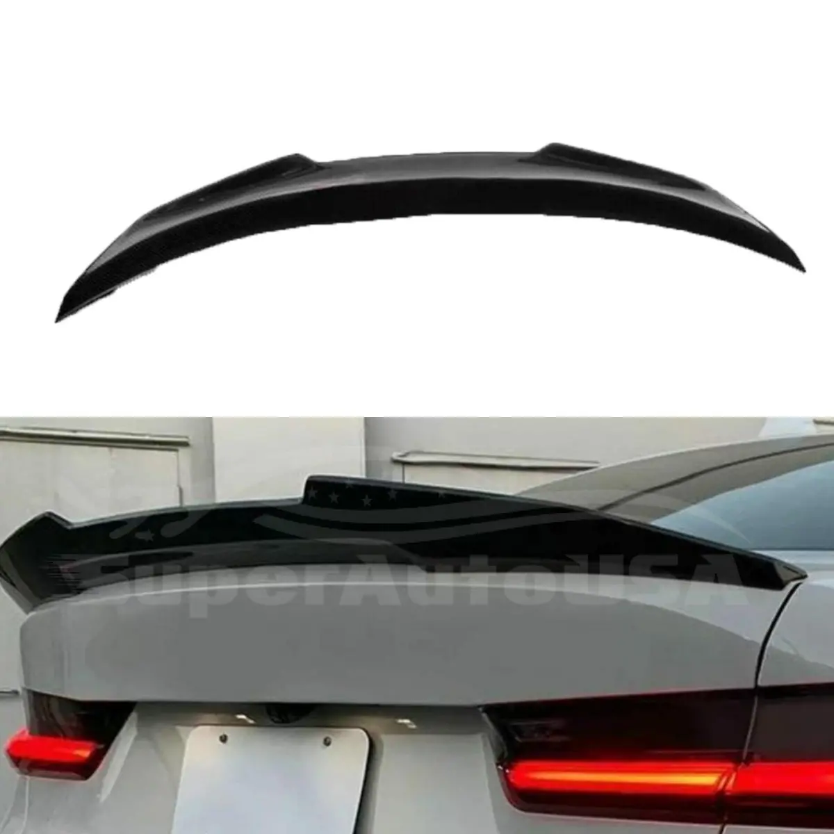 Fits 2019-2022 Bmw 3-Series G20 330I M340i Psm Style Rear Trunk Spoiler Wing (Gloss Black) 1