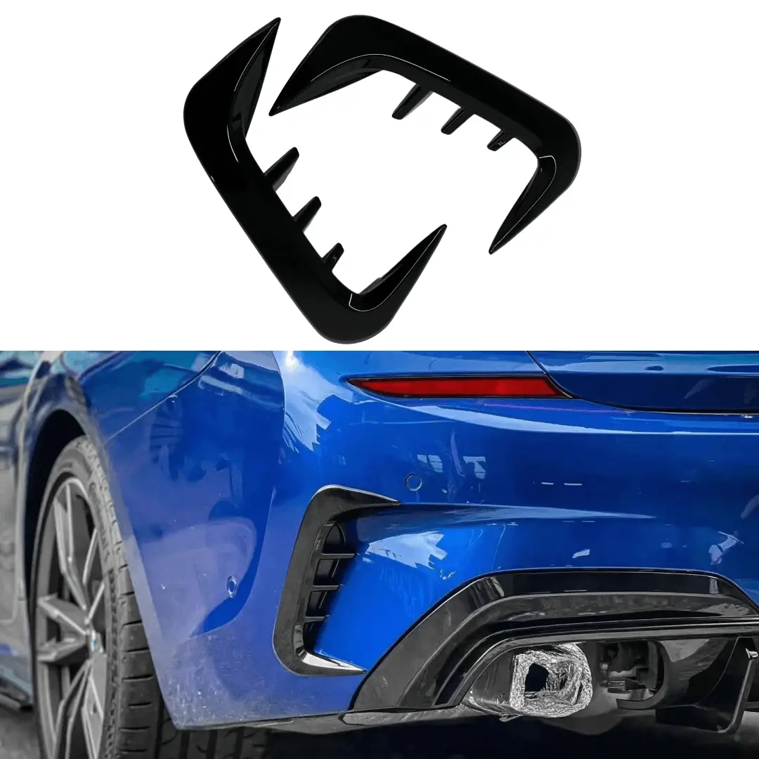 Fits 2019-2022 Bmw 3-Series G20 Gloss Black Rear Air Vent Trim Frame 1