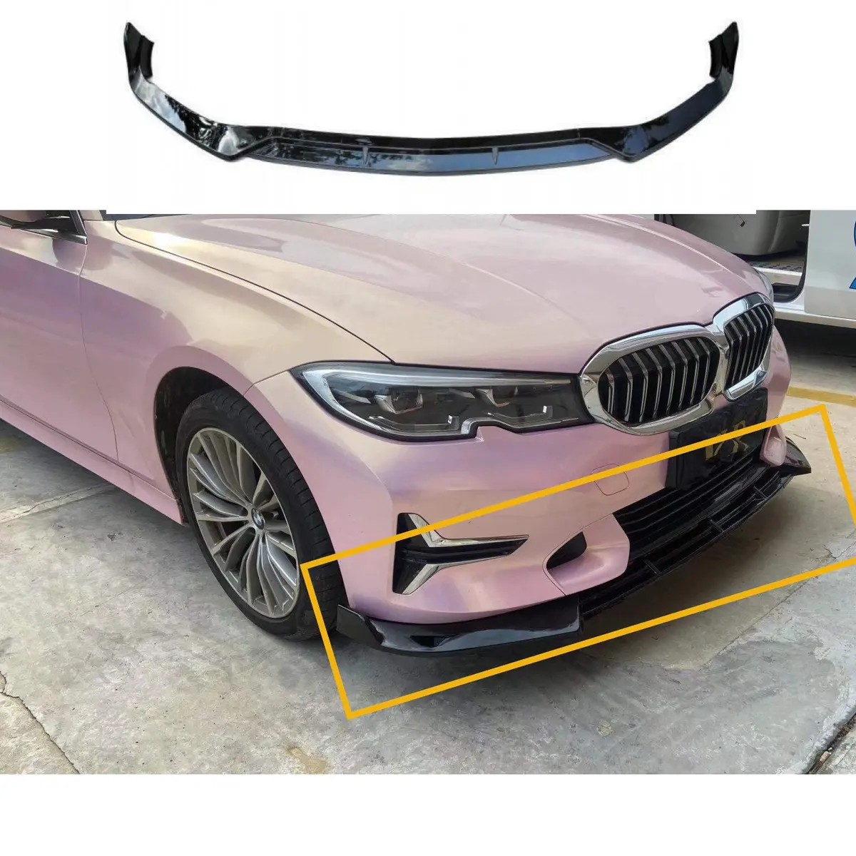 For 2019-2022 Bmw 3 Series Base G20 G21 G28 Front Bumper Lip Splitters Spoilers (Gloss Black) 1