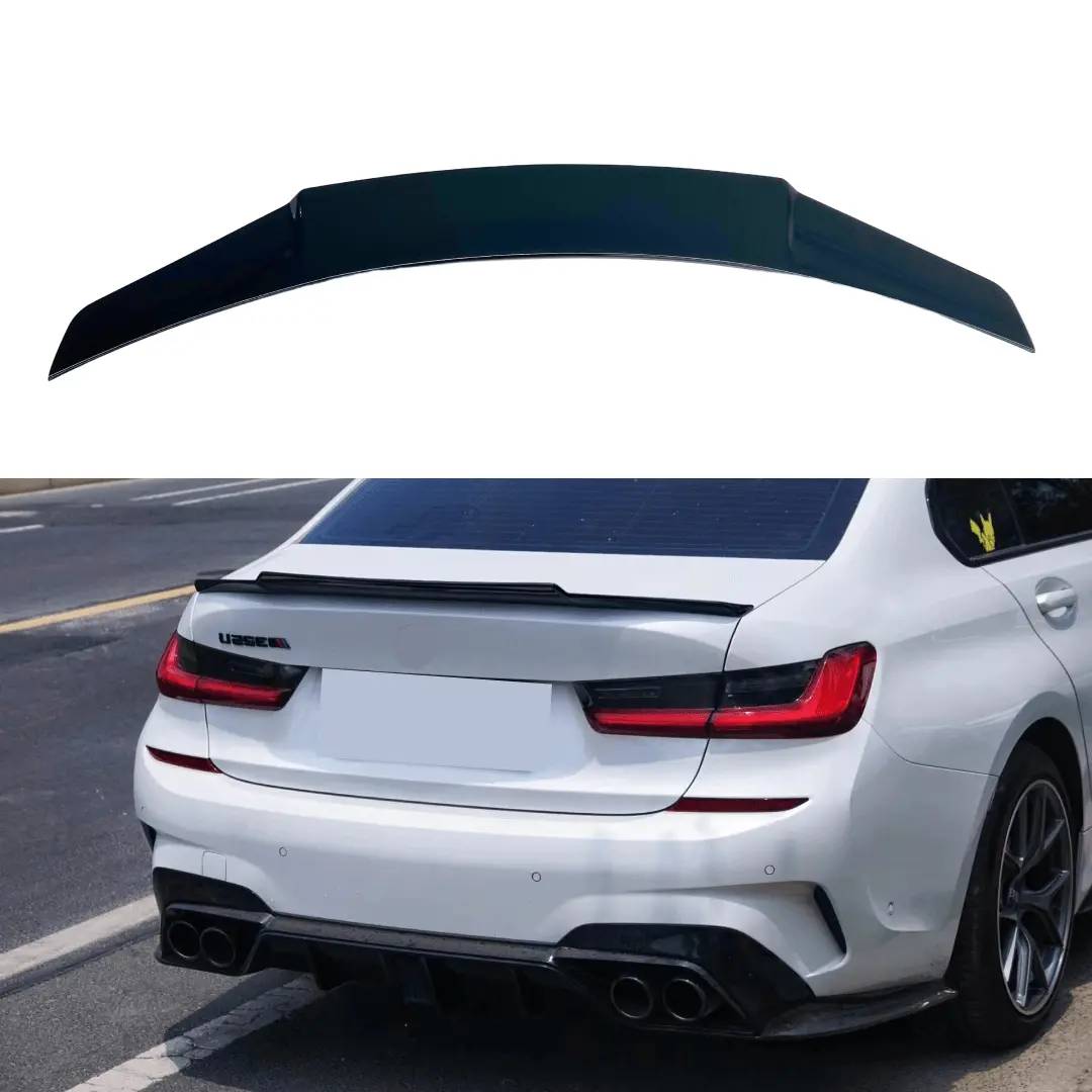 Fits 2019-2024 Bmw 3-Series G20 330I M340i Gloss Black Rear Trunk Spoiler Wing 1
