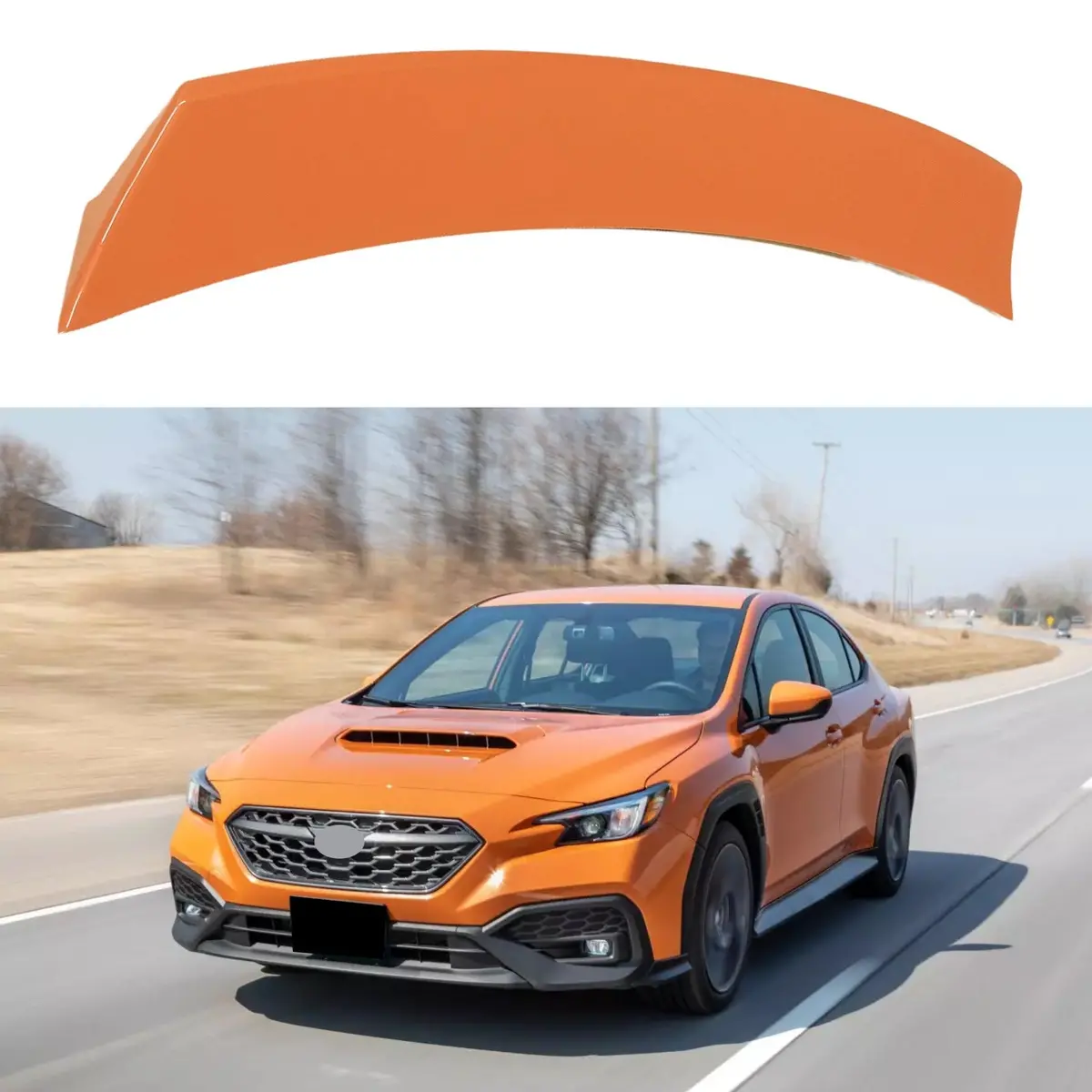 2022-2026 Subaru Wrx Vb - Highkick Duckbill Rear Spoiler Wing - Solar Orange Pearl (Wcl) 1