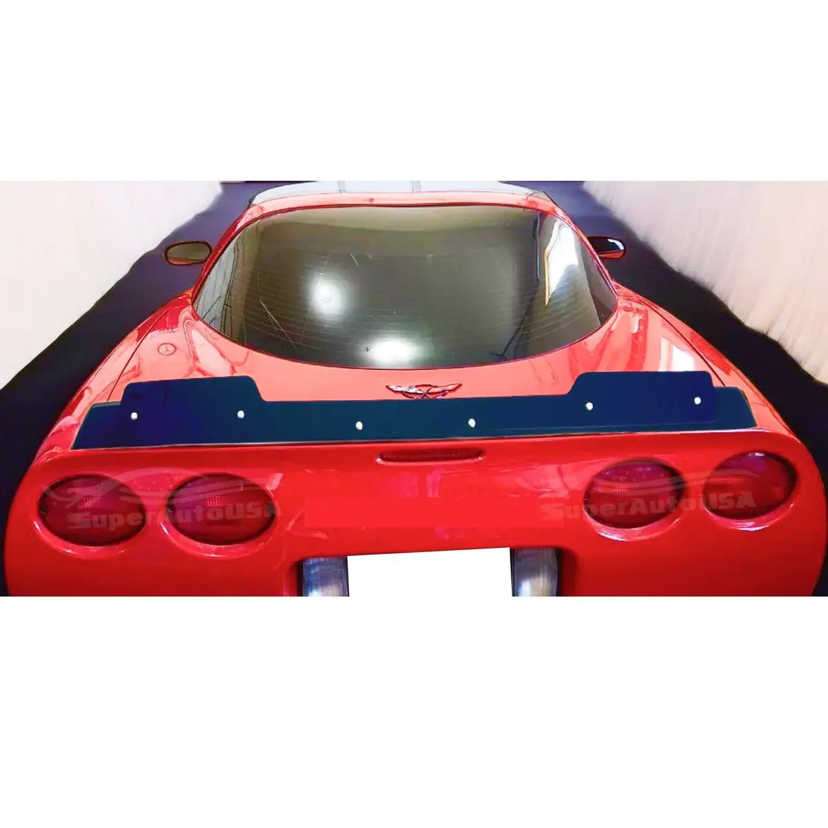 Fit 1997-2004 Chevrolet Corvette C5 Zr1 Style Extended Rear Trunk Wing Spoiler With Removable Gurney Flap 2