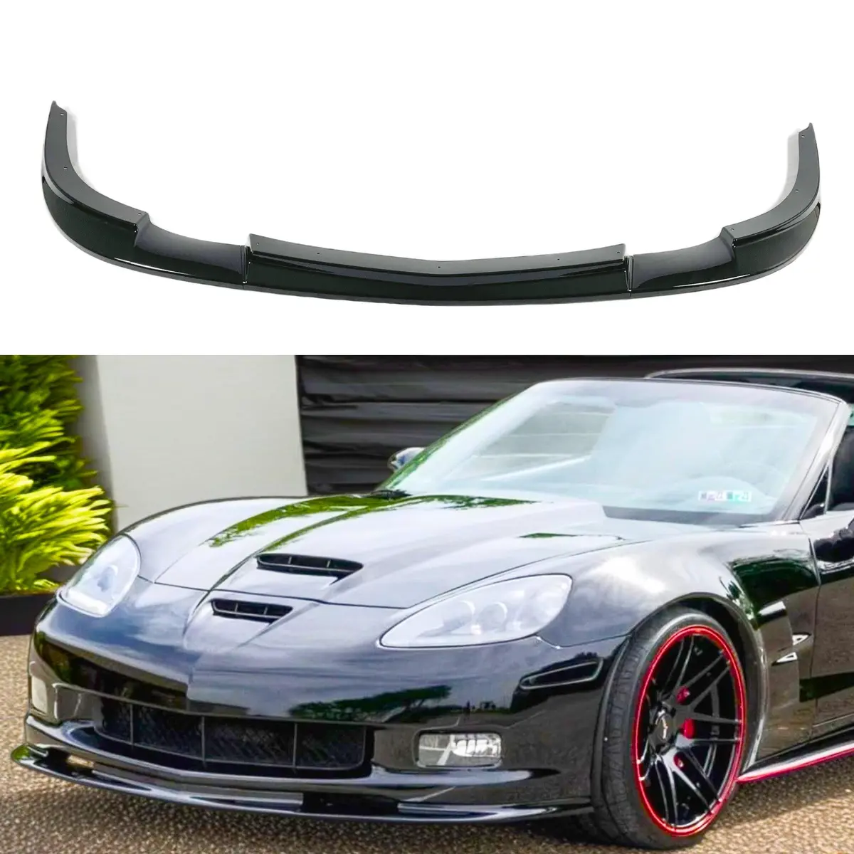 Fits 2005-2013 Chevrolet Corvette C6 Zr1 Style Front Splitter Lip Spoiler 1