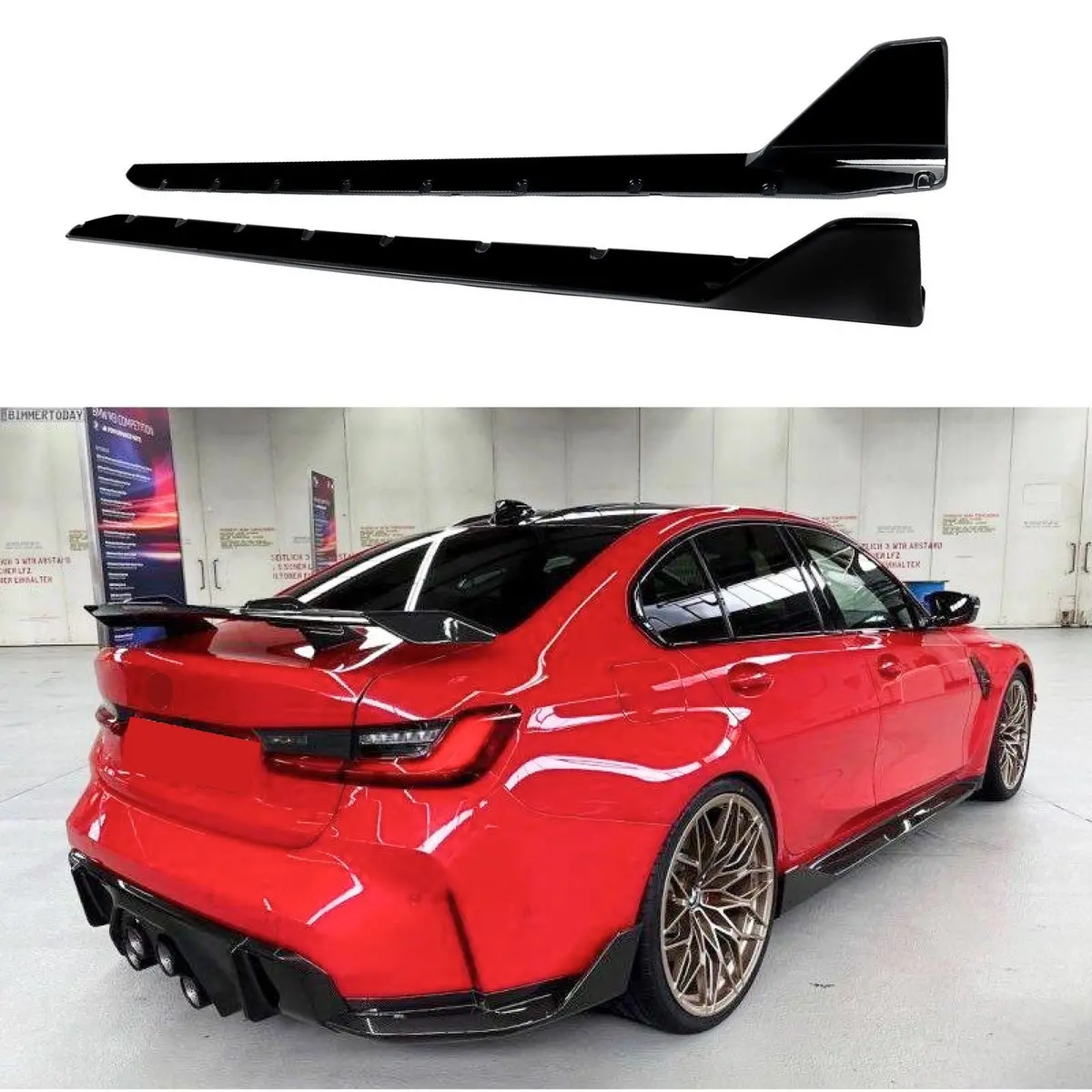 2021+ Bmw G80 M3 + G82 G83 M4 - Mp Style Side Skirts - Gloss Black 1
