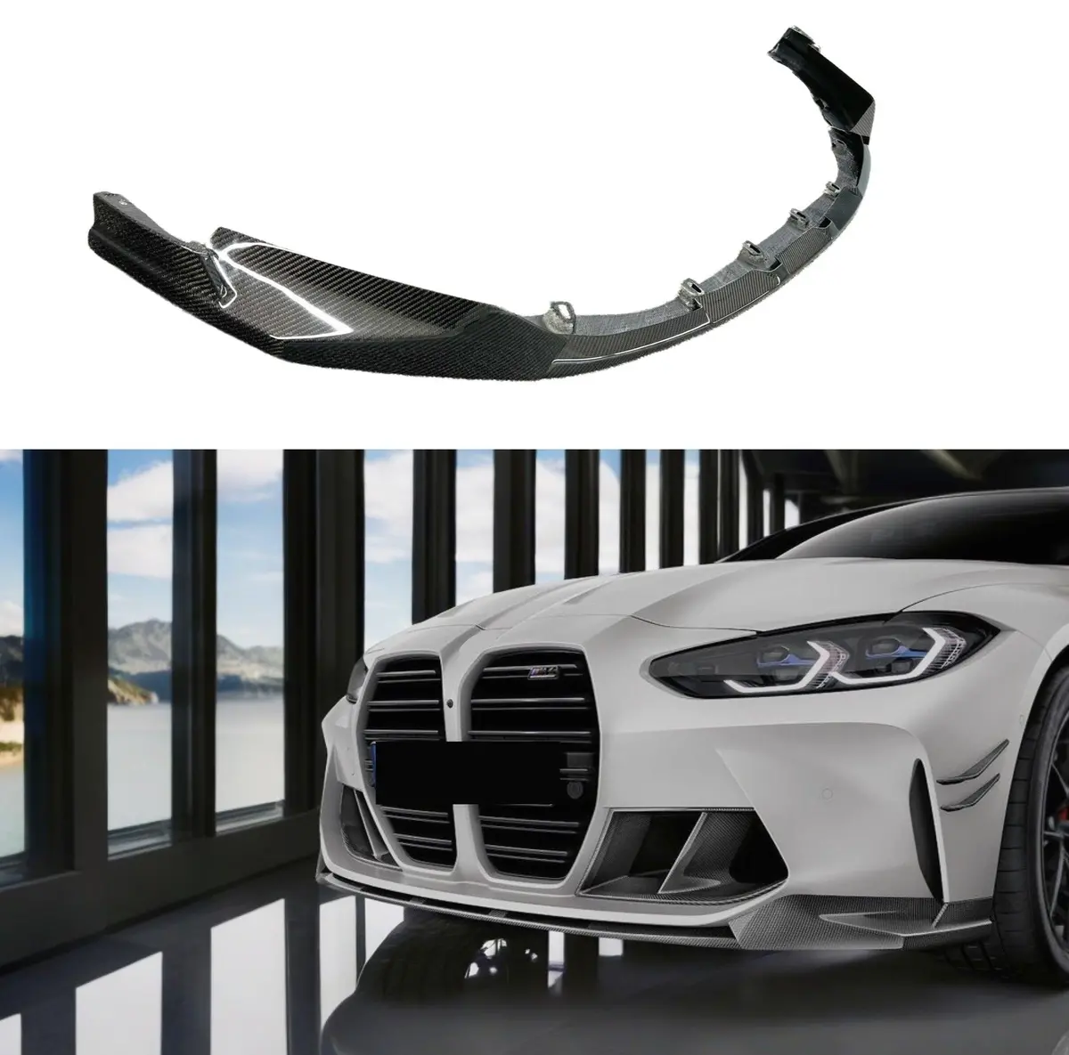 2021+ Bmw G80 M3 + G82 M4 - Carbon Fiber Mp Style Front Lip 1