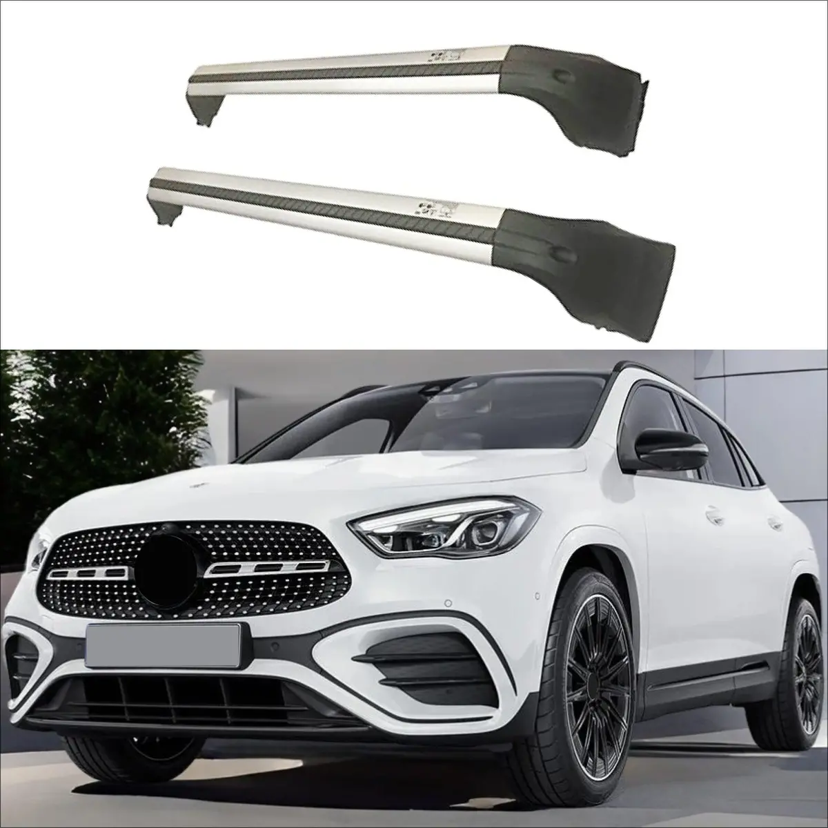 Fit 2014 -2020 Mercedes Benz Gla Top Roof Rack Crossbar Luggage Carrier 1
