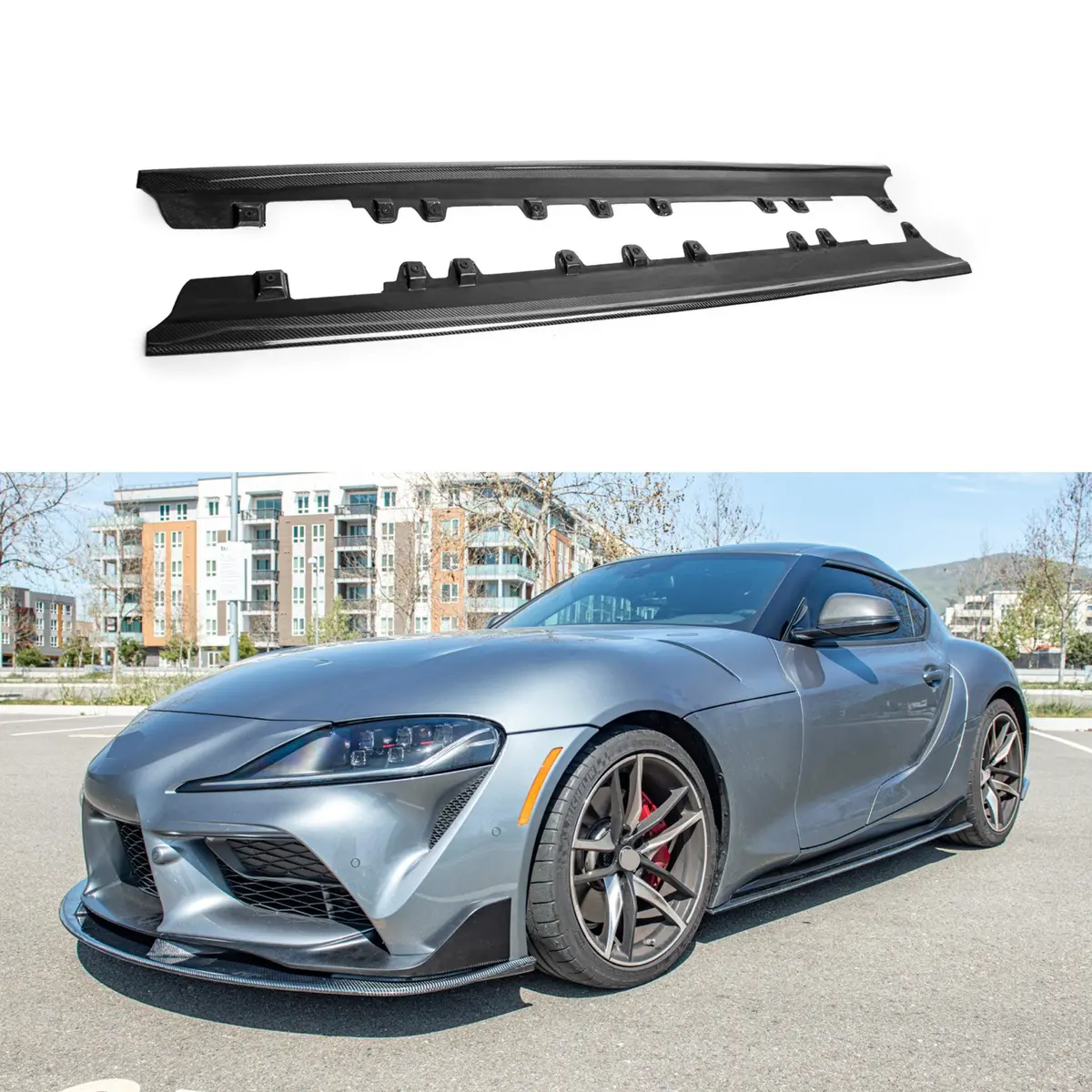 Fits 2020-Up Toyota Supra A90 Artisan Spirit Carbon Fiber Side Skirts 1