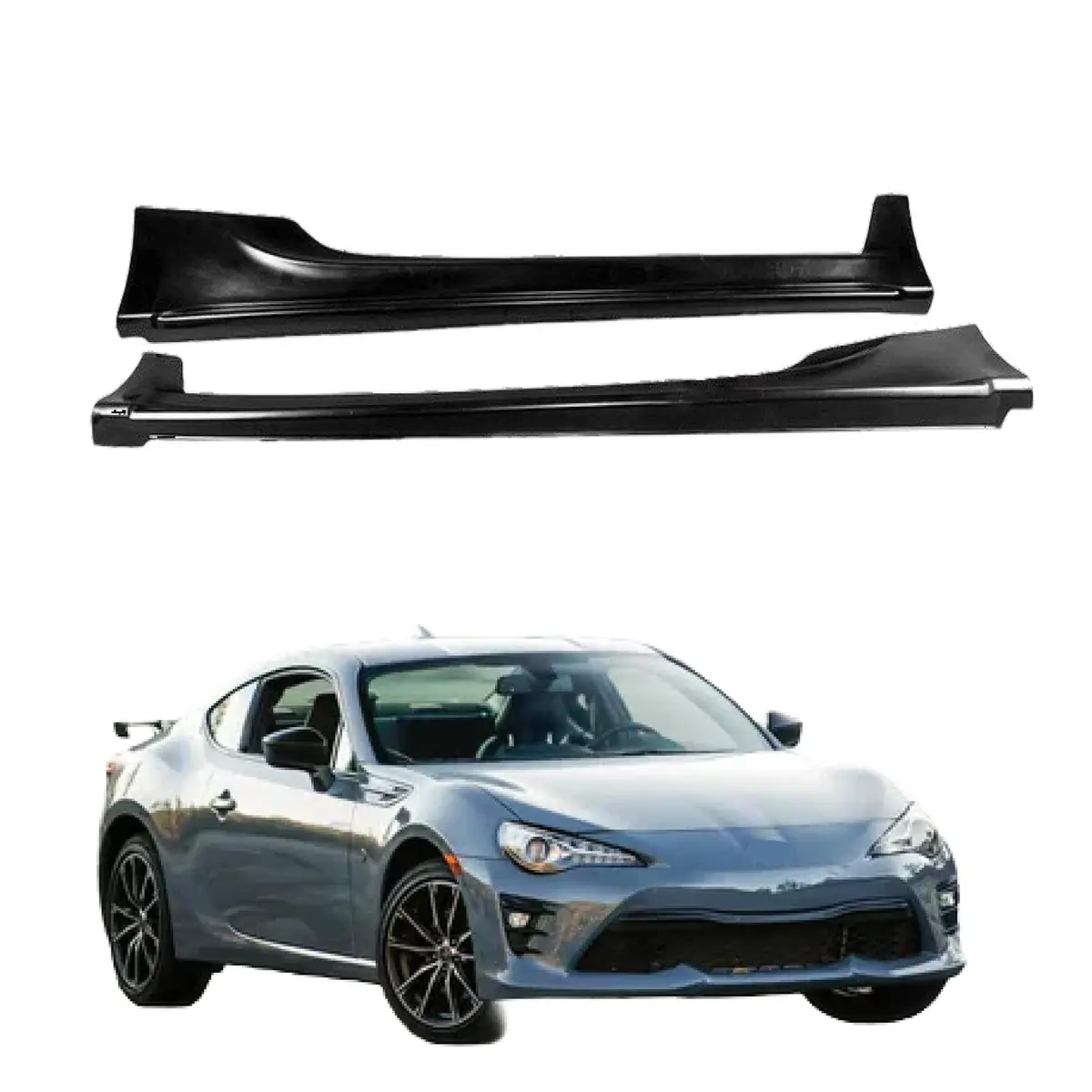 Fits For 2013-2021 Toyota Gt86 Scion Fr-S Subaru Brz A Style Gloss Black Side Skirt Body Kits 1