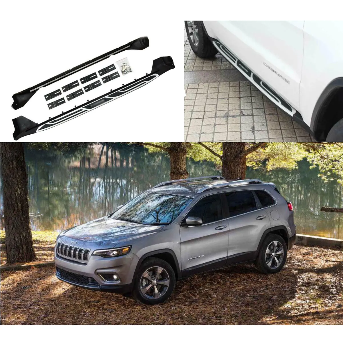 Fit 2016-2018 Jeep Cherokee Running Boards Side Step Pedal Nerf Bar 1