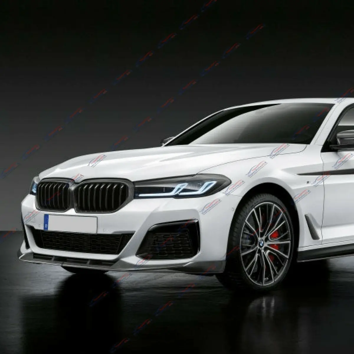 Fits 2021 2022 Bmw G30 530I 540I M550i M-Sport Fd Style Front Lip Spoiler Splitters (Gloss Black) 1