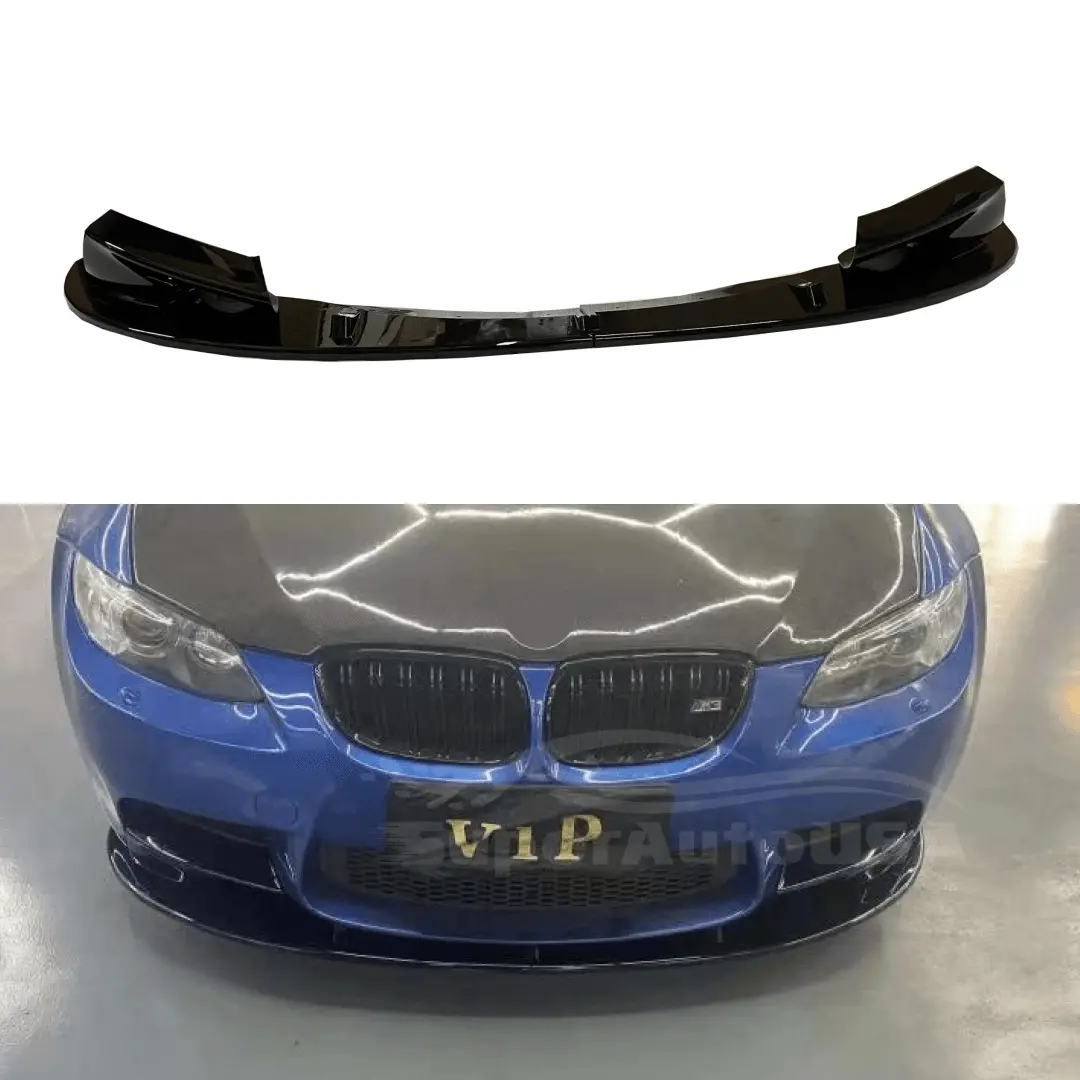 For 2008-11 Bmw 3 Series E90 E92 Front Bumper Splitter Spoiler Lip (Gloss Black) 1
