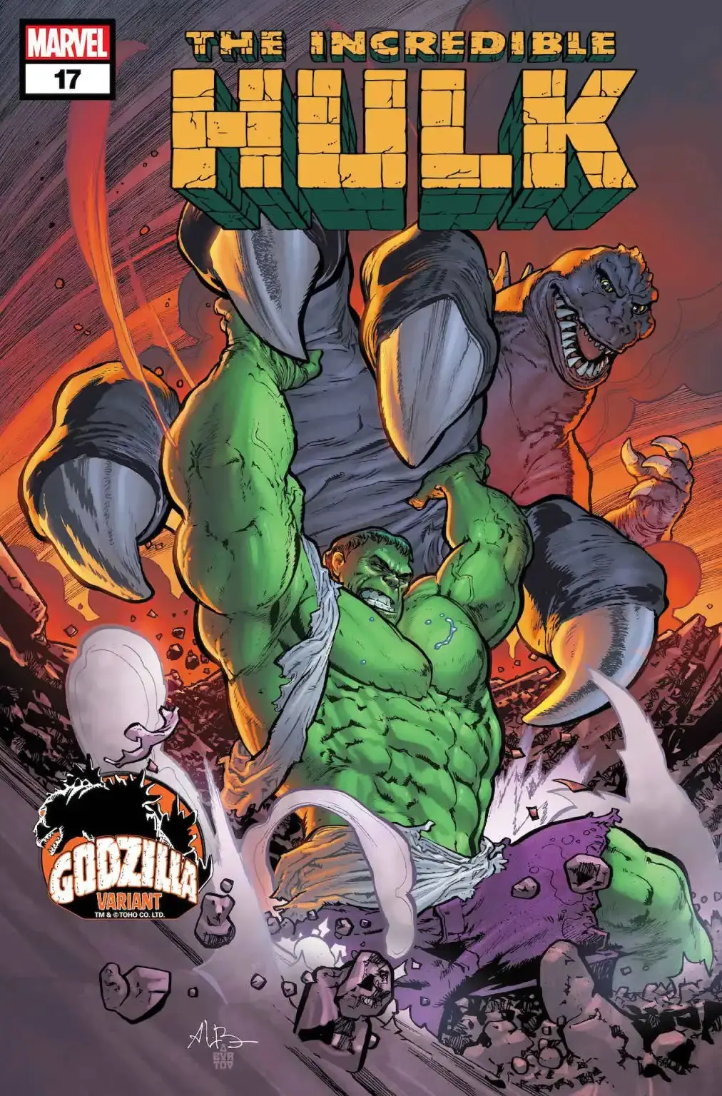 Incredible Hulk #17 Andrei Bressan Godzilla Var 1