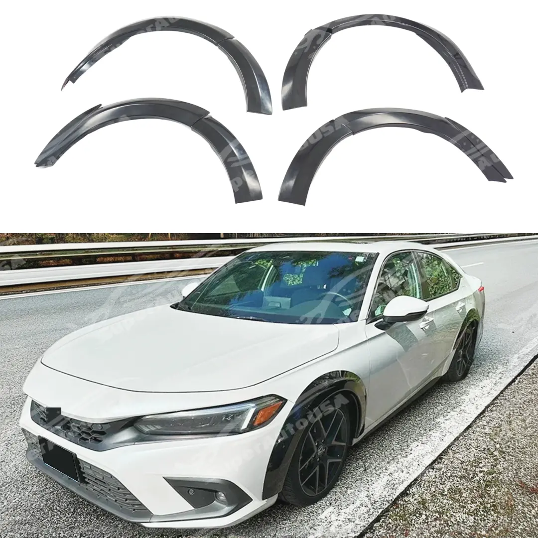 Type R Style Front Fender Flares Wheel Cover Trim For Honda Civic Hatchback 2022-2026 1