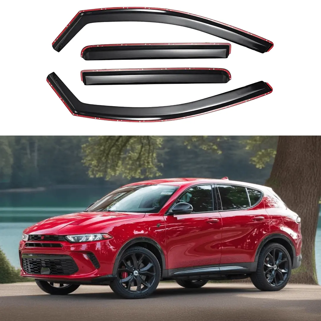 Fits 2023-2025 Dodge Hornet In-Channel Window Visors Rain Guards Shade Deflectors 1