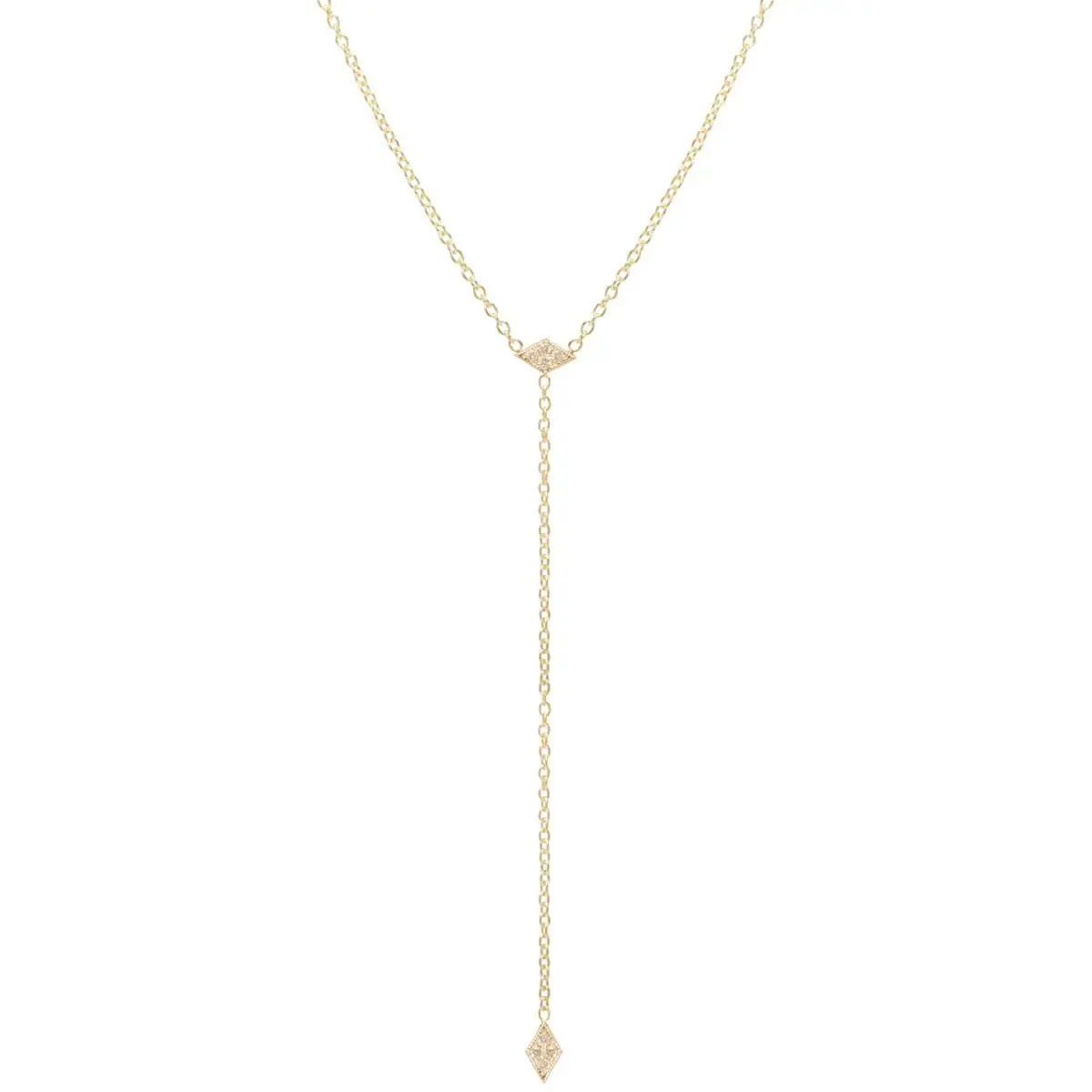 14K Yellow Gold Itty Bitty Pave Diamond Pendant 1