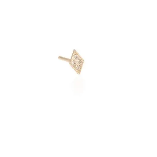 14K Yellow Gold Itty Bitty Diamond Pave Stud Earrings 1