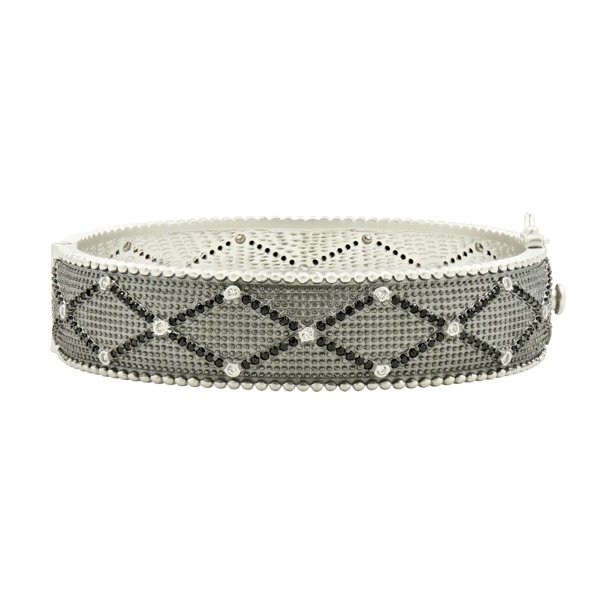 Frieda Rothman Industrial Finish Textured Hinged Bangle 1