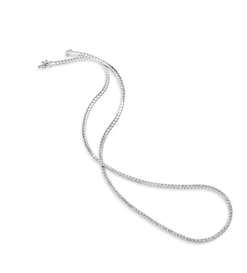 14K Gold Diamond Riviera Necklace 1