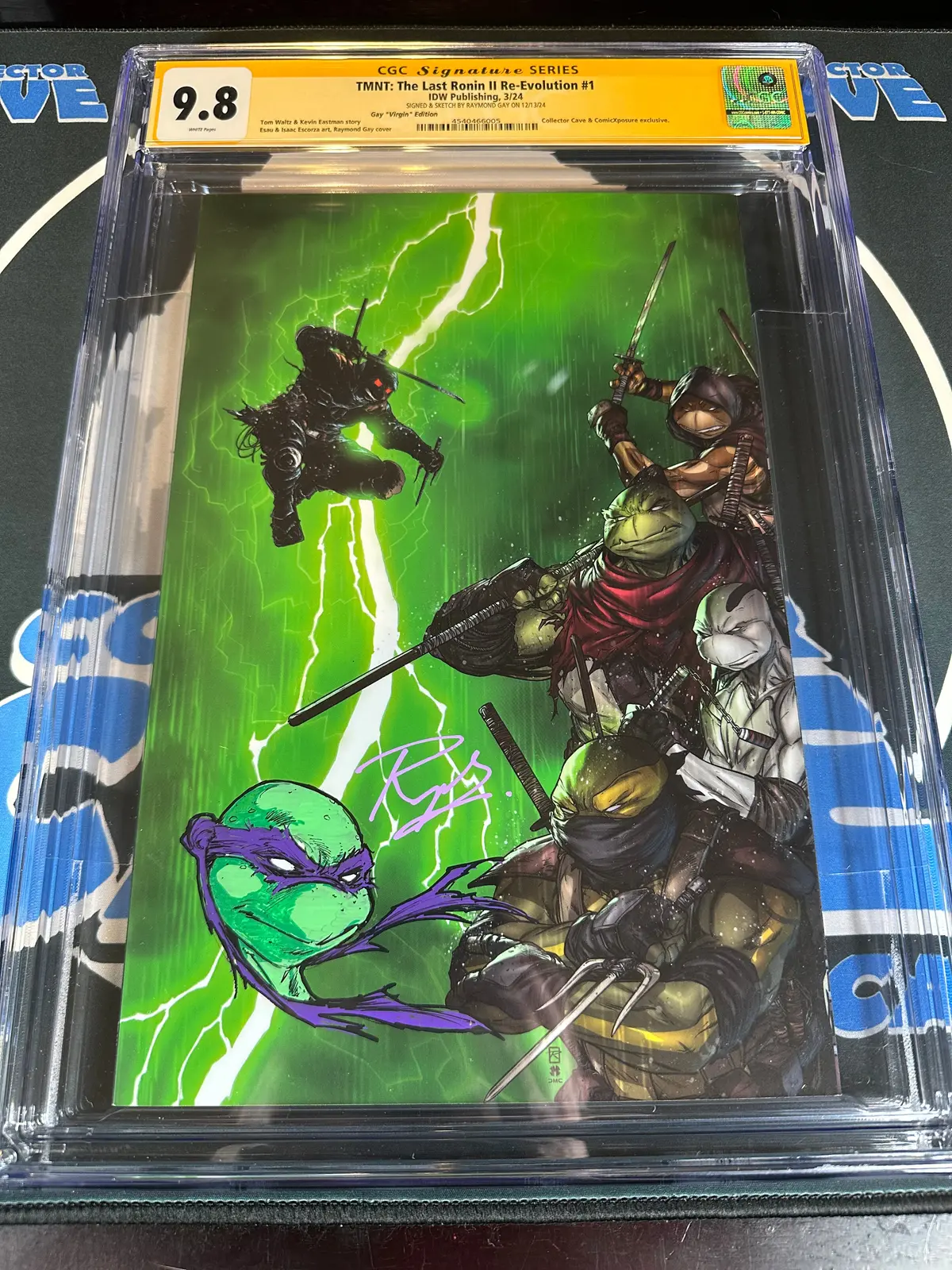 Tmnt Last Ronin Re-Evolution #1 Raymond Gay Virgin Cgc 9.8 Signature Series Remark (Donnie Remark) 1