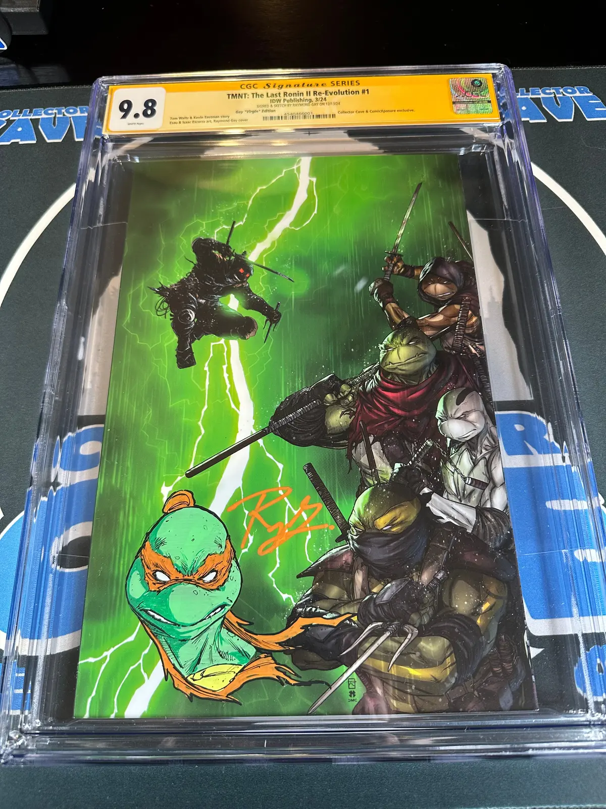 Tmnt Last Ronin Re-Evolution #1 Raymond Gay Virgin Cgc 9.8 Signature Series Remark (Micky Remark) 1