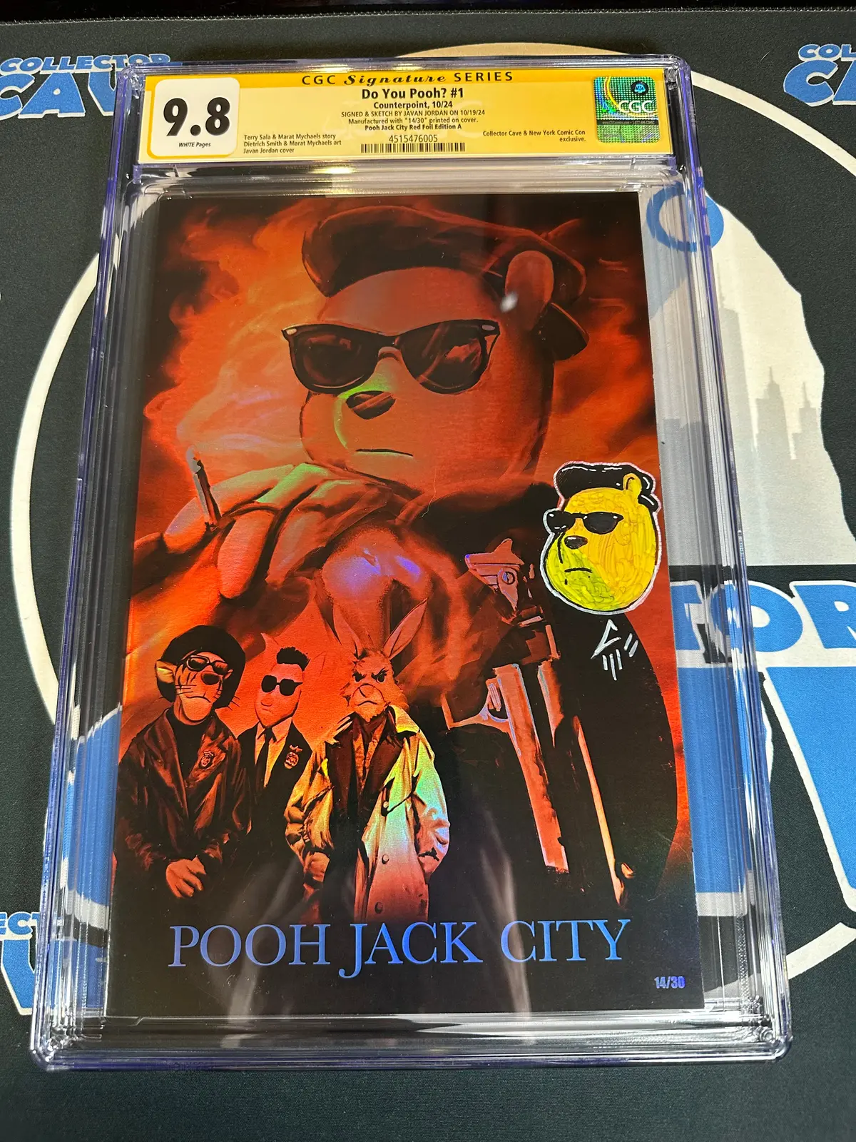 Exclusive Pooh Jack City Cgc Signature Series Remark Javan Jordan Foil /50 1